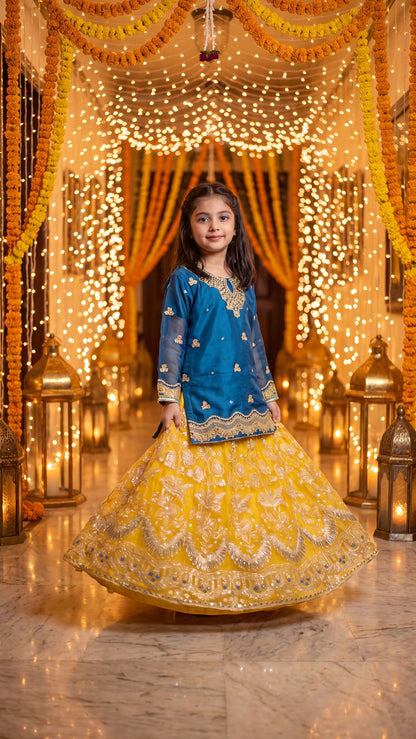 HANIA - Teal & Gold Royal Radiance Festive Lehenga Set