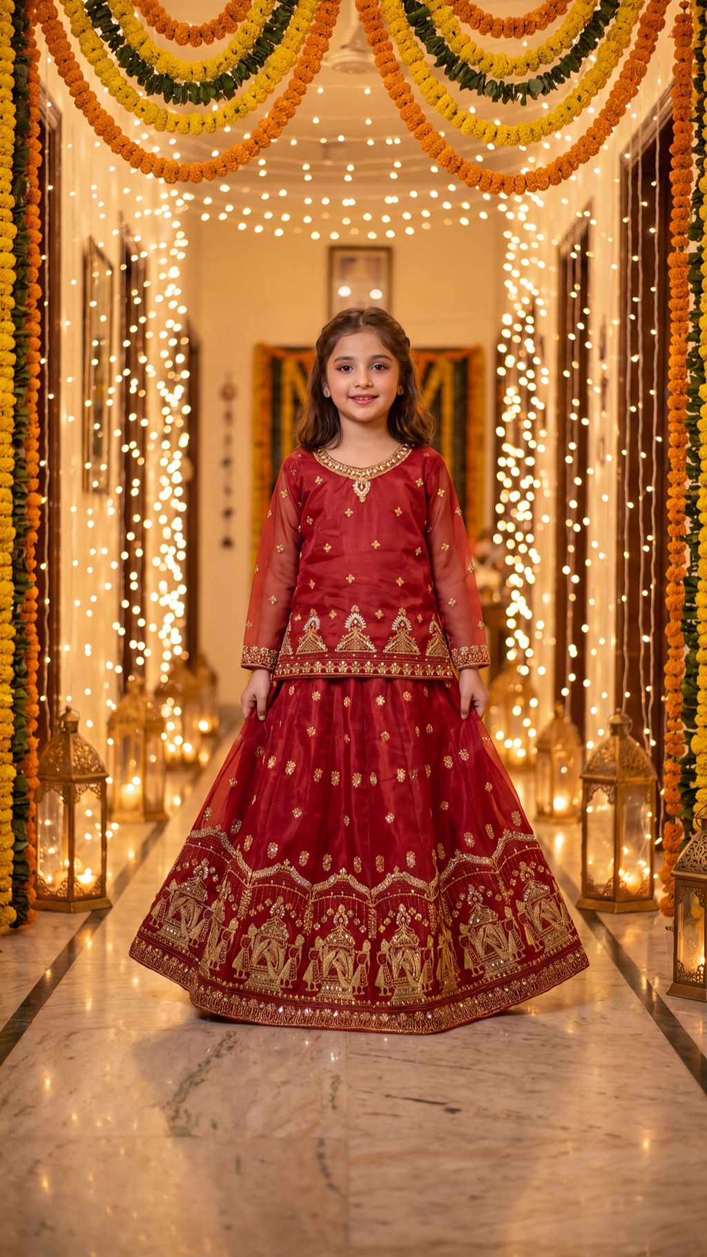 SHANZEH — Crimson Heritage Embroidered Lehenga Choli Set