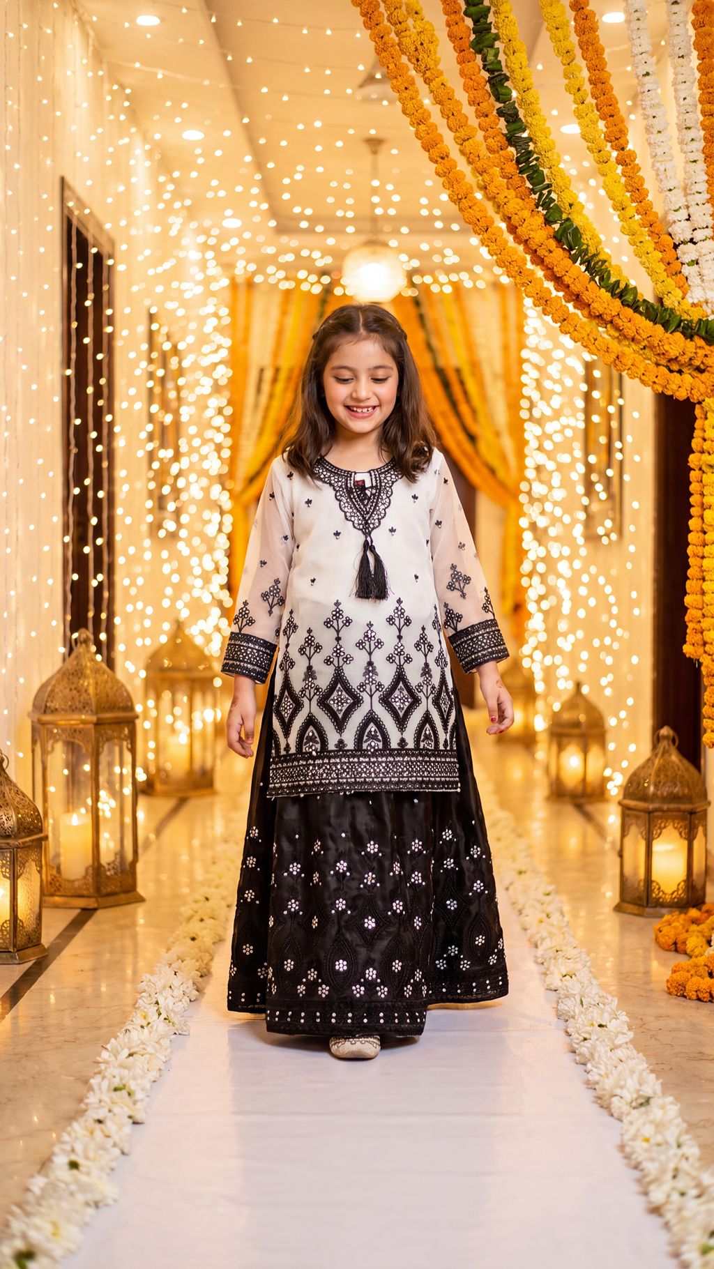 Zainab - Monotone Elegance Embroidered Lehenga Set