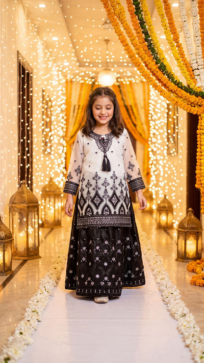 Zainab - Monotone Elegance Embroidered Lehenga Set