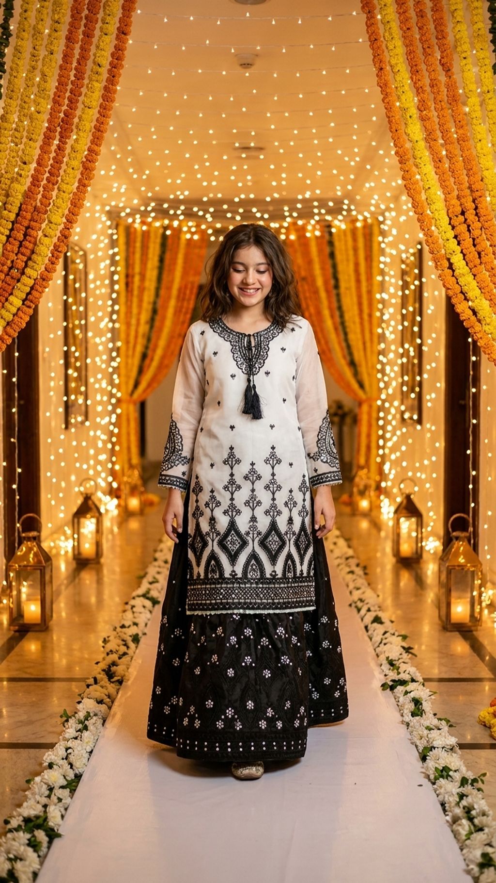 Zainab - Monotone Elegance Embroidered Lehenga Set