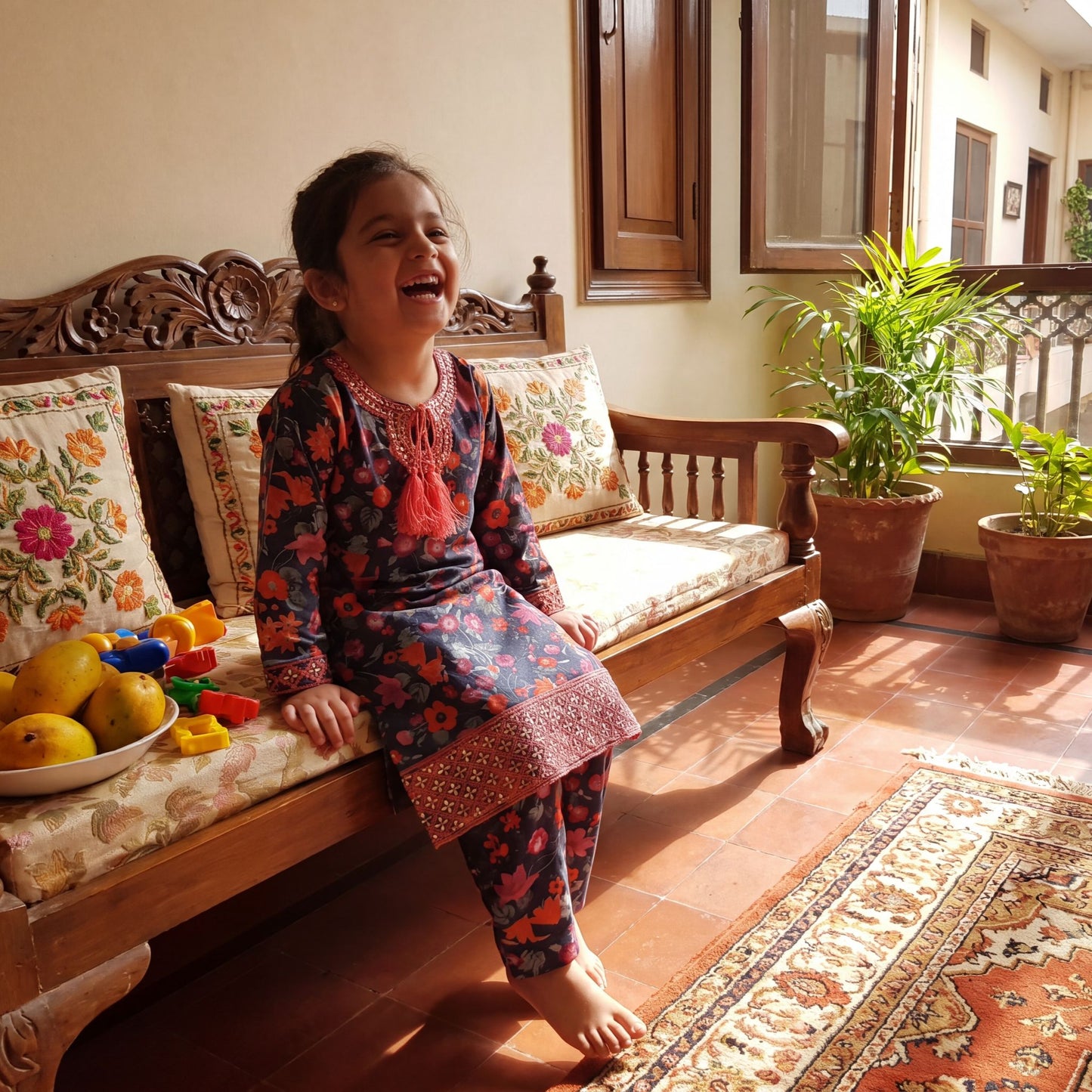 INAYA –2 Piece  Premium Printed & Embroidered Floral Lawn Set