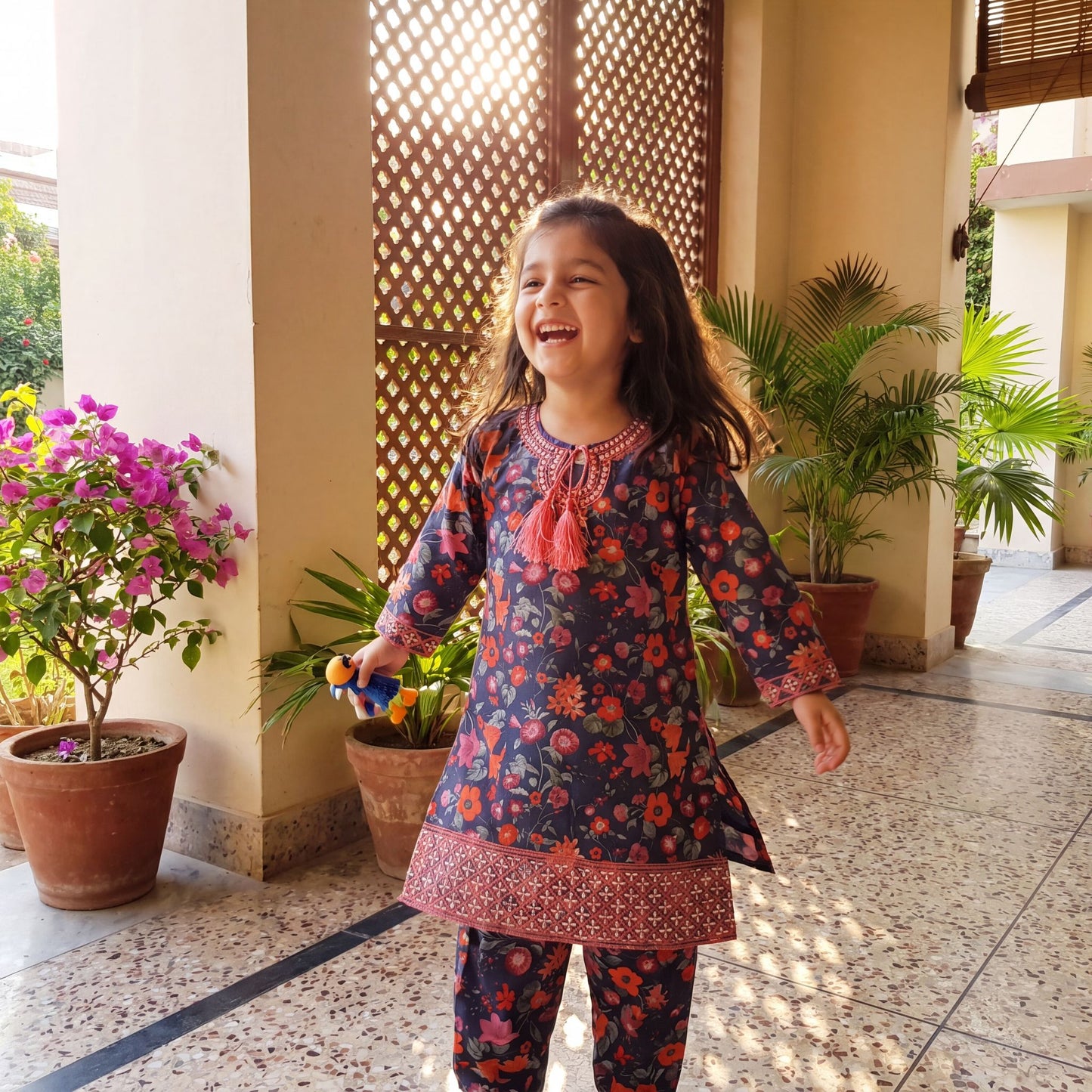 INAYA –2 Piece  Premium Printed & Embroidered Floral Lawn Set