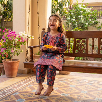 INAYA –2 Piece  Premium Printed & Embroidered Floral Lawn Set