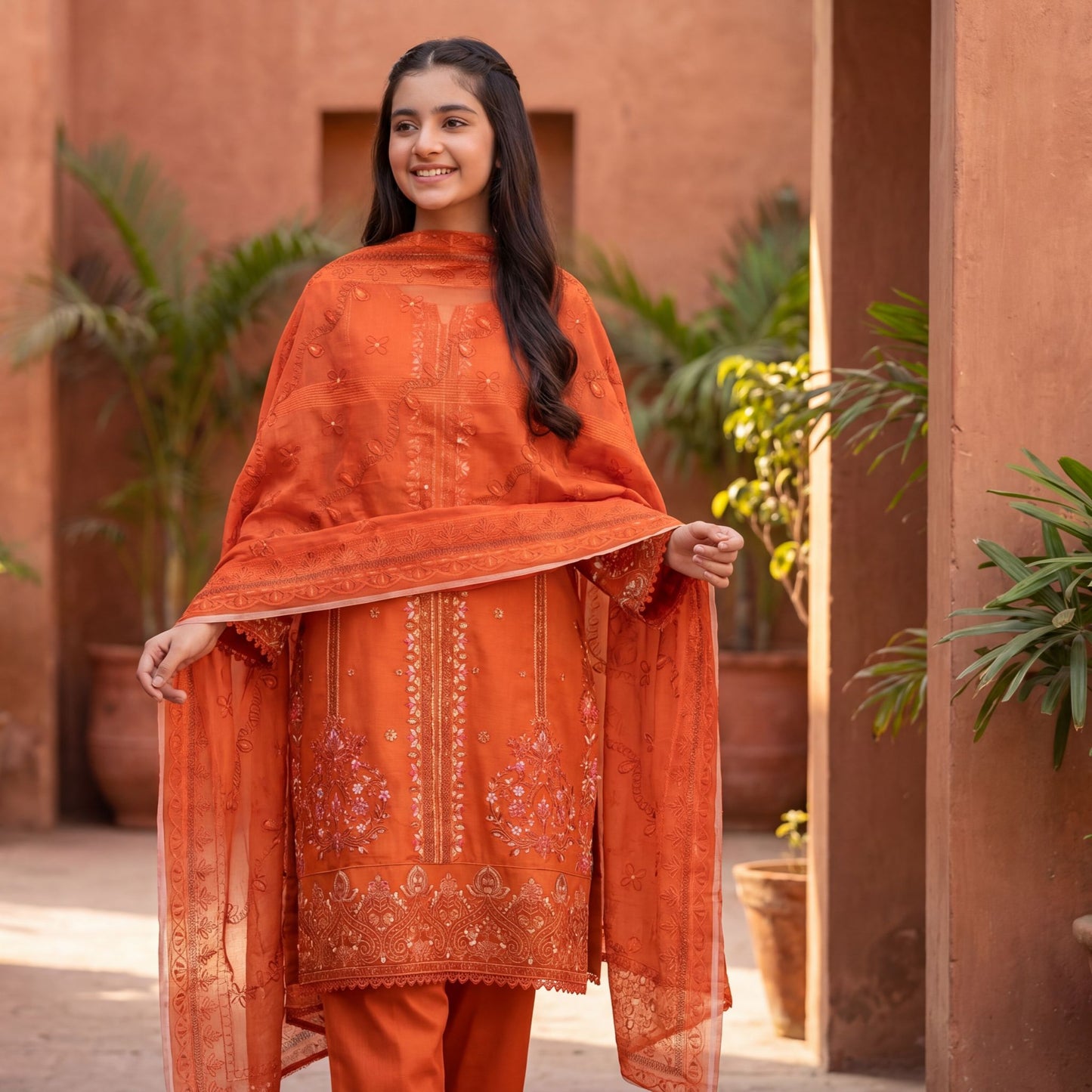 3-Piece Festive Suit The Amber Radiance