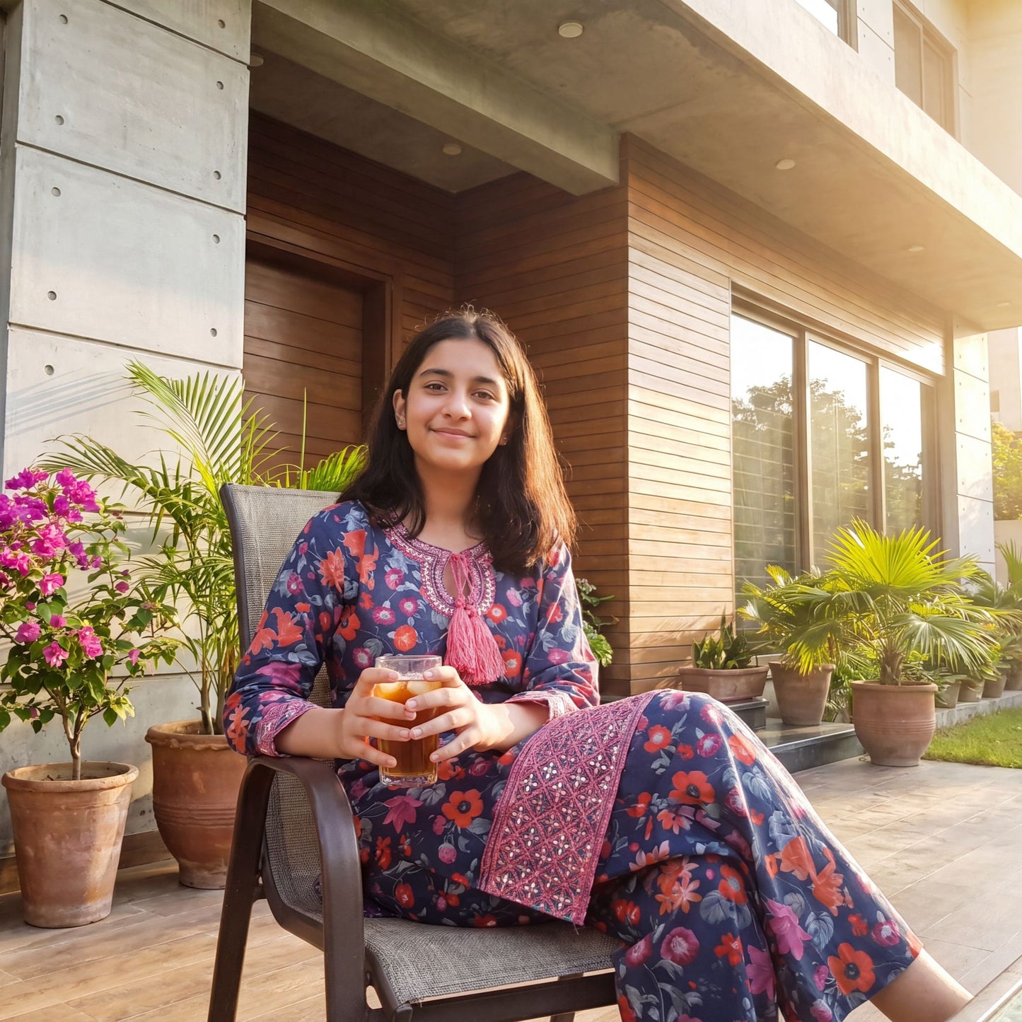 INAYA –2 Piece  Premium Printed & Embroidered Floral Lawn Set