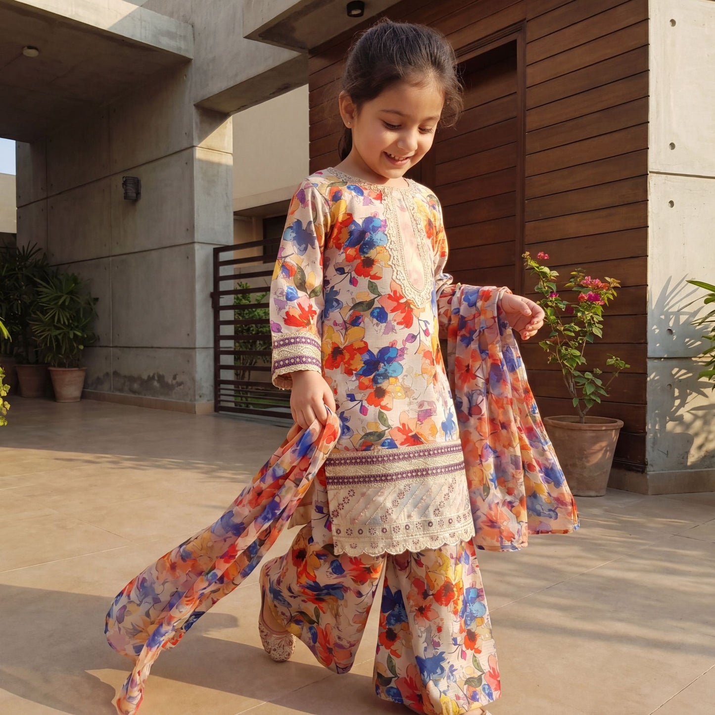 UMAIZA- Kids Luxury Embroidered  (3-Piece)