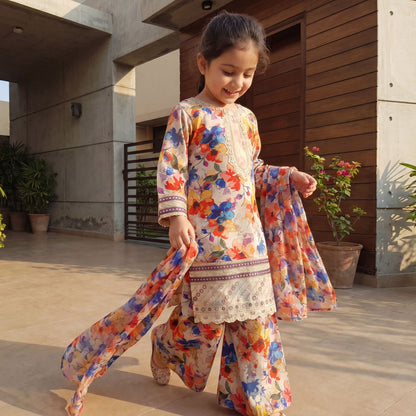 UMAIZA- Kids Luxury Embroidered  (3-Piece)
