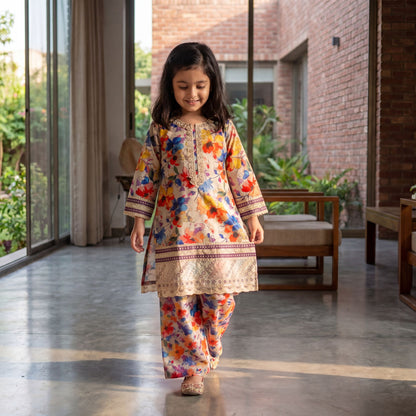 UMAIZA- Kids Luxury Embroidered  (3-Piece)