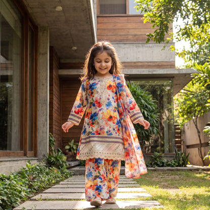 UMAIZA- Kids Luxury Embroidered  (3-Piece)