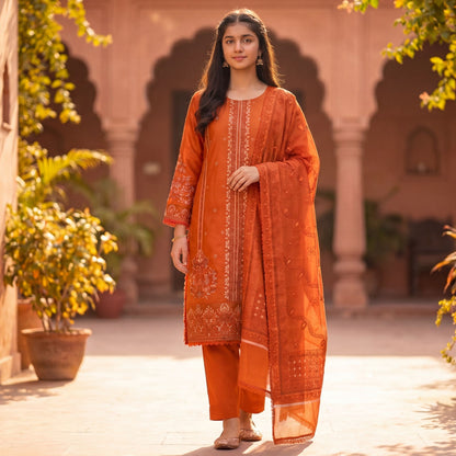 3-Piece Festive Suit The Amber Radiance