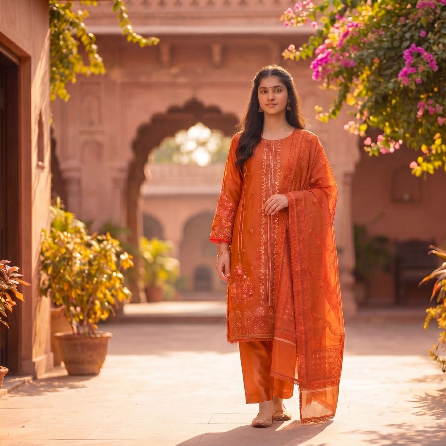 3-Piece Festive Suit The Amber Radiance